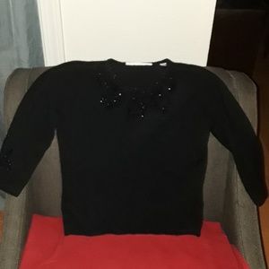 100% cashmere beaded sweater